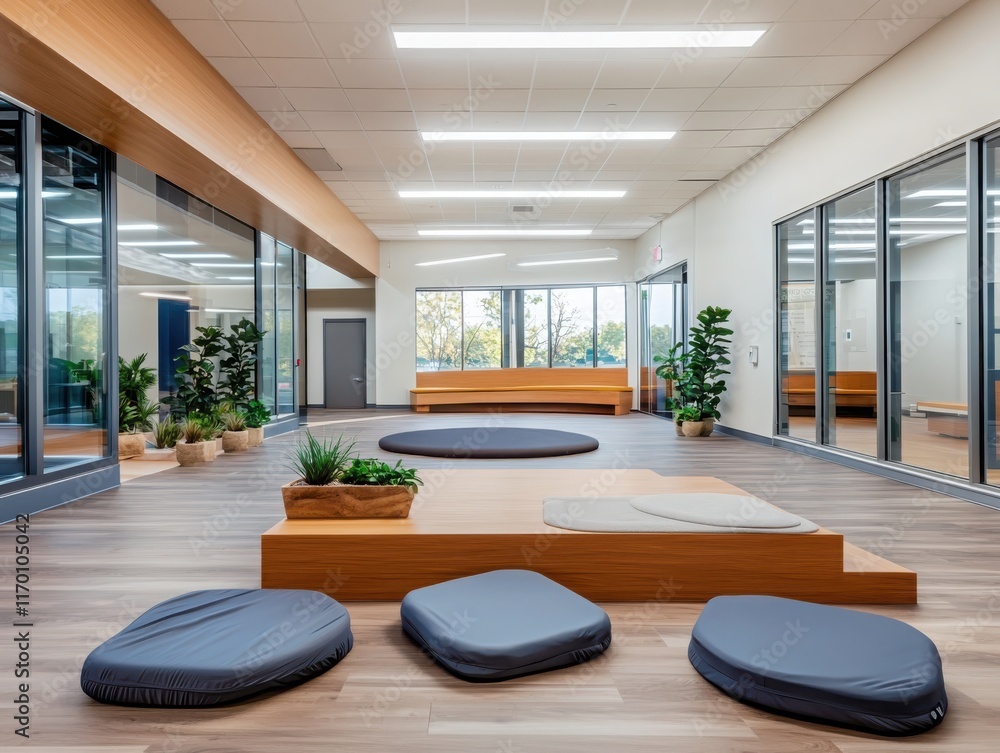Poster mindfulness exercises for focused attention in a collaborative learning space tranquil environment i