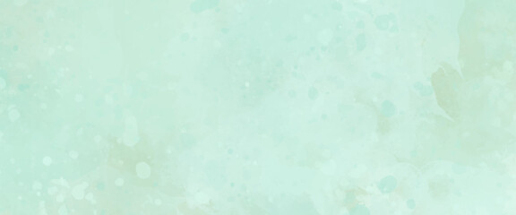 Abstract green tones watercolor textures background.