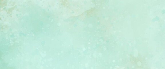 Abstract green tones watercolor textures background.