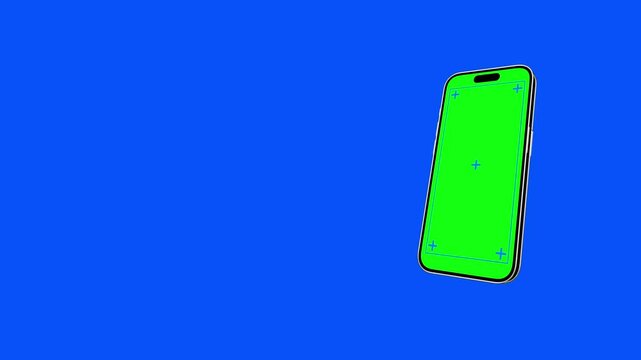 Realistic phone frame rotates on the screen. Smartphone Iphone mock up concept graphic template 3D