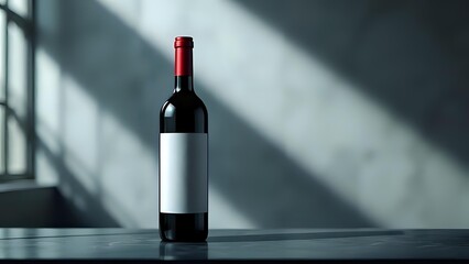 red wine bottle on a table