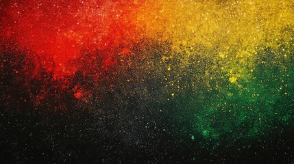 Fototapeta premium Vibrant Abstract Banner with Red, Yellow, Green, and Black Gradient Shapes