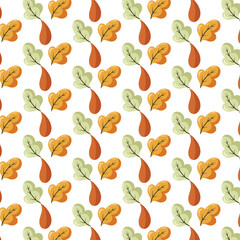 seamless pattern with autumn leaves