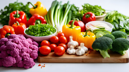 Fresh and Colorful Gluten-Free Vegetarian Meal Preparation