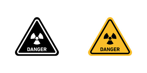 Danger high radiation area keep out signs pack for app and web UI designs