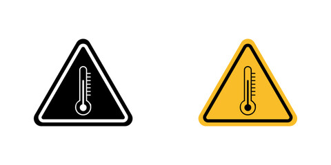 High temperature warning signs pack for app and web UI designs