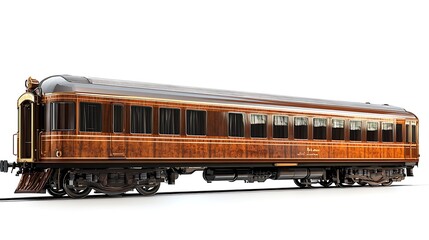 Fototapeta premium A vintage wooden train car showcasing classic design and craftsmanship.