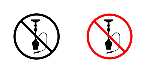 No hookah sign vector pack for apps and web UI designs