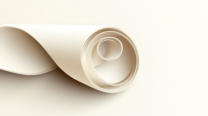 Abstract Swirling Cream Colored Paper Design