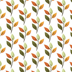 seamless pattern with autumn leaves