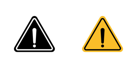 Warning signs pack for app and web UI designs with exclamation point