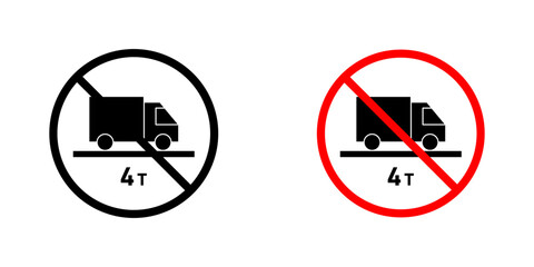 Weight limit traffic signs pack for app and web UI designs