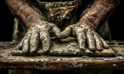 Clay, hands, shaping, workshop, artisan, molding, dirt, texture, pottery, craft