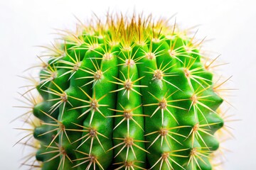 Fototapeta premium Macro botanical photography showcases exquisite desert cacti detail.