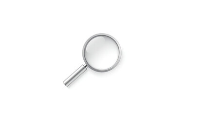 A simple magnifying glass icon for search concepts, minimalist design on a white background.
