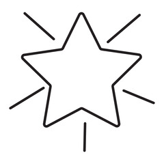 Gold Star or favorite flat icon for apps and websites