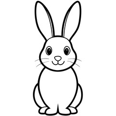 rabbit cartoon isolated on white