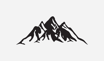 mountain and water logo template logo icon vector illustration