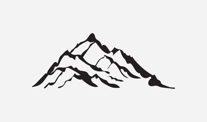 mountain and water logo template logo icon vector illustration