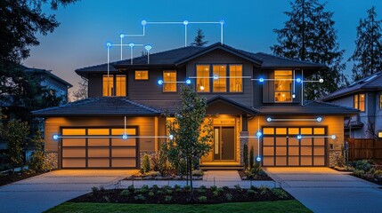 Fototapeta premium Enhancing interactive standards through iot applications in smart homes a comprehensive analysis of technology integration