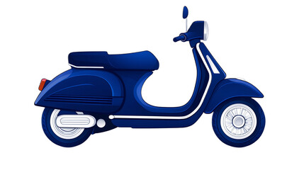 Obraz premium Stylish Blue Retro Vintage Scooter Motorcycle for Urban Mobility and Leisure