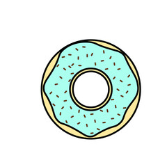 Textured Donut Cartoon