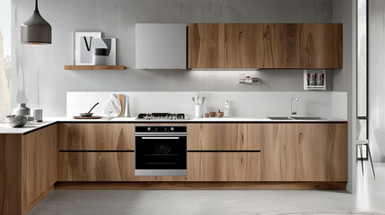 modern kitchen interior with kitchen