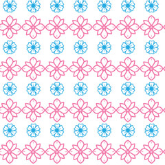 seamless pattern with hearts and flowers