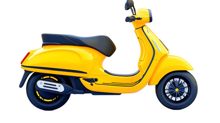 Vibrant Yellow Scooter Motorcycle for Urban Commuting and Leisure Travel