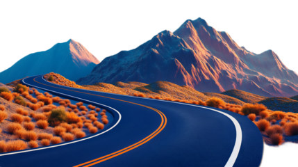 Winding Road Through Dramatic Desert Mountain Landscape
