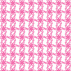 seamless pattern with pink flowers