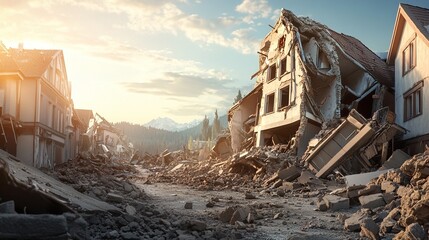 Devastating Earthquake Aftermath: City in Ruins