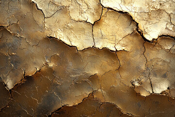 Fototapeta premium Close-up of cracked, dry earth texture.