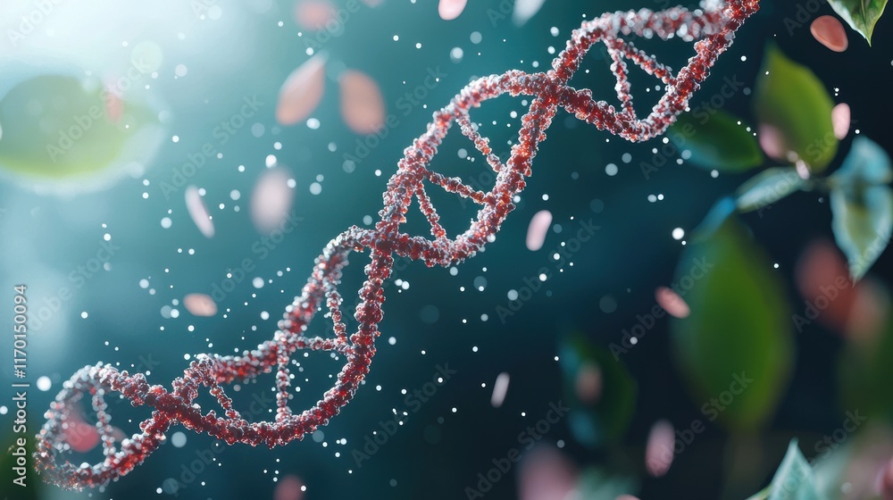 Poster a close up shot of a dna strand being analyzed by ai algorithms, representing the role of ai in pers