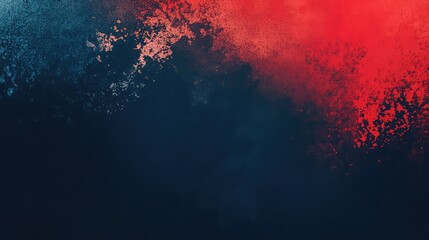 Abstract Dark Blue, Red, and Black Gradient with Glowing Wave Shape and Noise Texture for Banner Design