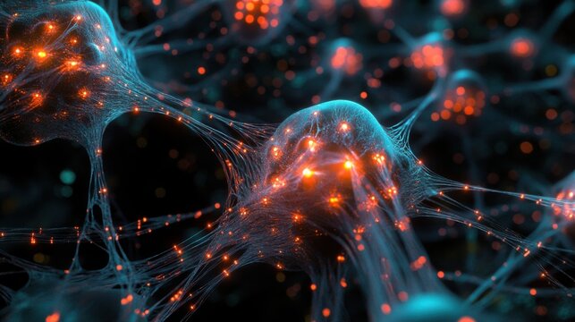 A quantum networking system visualized with glowing nodes and connections, symbolizing the potential of quantum communication