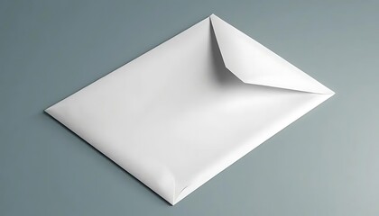 White Envelope on a Blue Background Surface