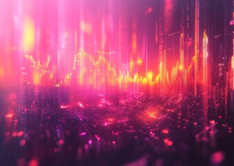 Holographic Financial Data Visualization in Ethereal Pastel Colors