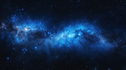 Naklejka premium A scenic view of the Milky Way galaxy stretched across the night sky