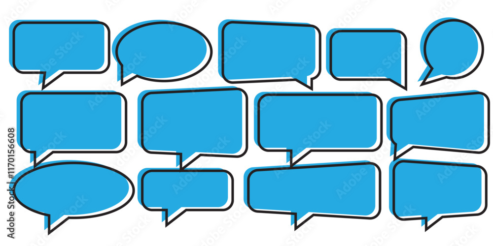 Poster speech bubble set. talk bubble. cloud speech bubbles collection. vector