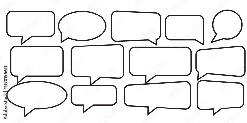 Poster speech bubble set. talk bubble. cloud speech bubbles collection. vector