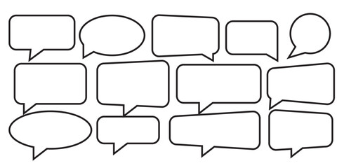 Fototapeta premium Speech Bubble set. Talk bubble. Cloud speech bubbles collection. Vector