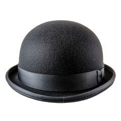 Classic Bowler Hat Isolated on White Background for Fashion Accessories