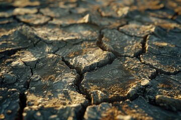 texture of dry cracked soil