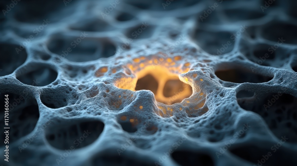 Aufkleber detailed microscopic view of cell structures and biological processes microscopic