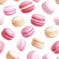 Obraz premium Delicate macarons pattern design culinary art high-end feel minimalist style aesthetic appeal