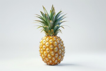 pineapple isolated  Ripe whole pineapple isolated on white  pineapple isolated on white
