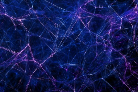 Abstract dark blue and purple plexus network background.