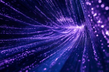 Obraz premium Abstract purple light streaks, energy tunnel.