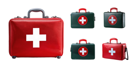 Medical Kits on Transparent Background